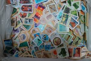 日本記念特殊ふるさと切手紙付使用済5キログラム