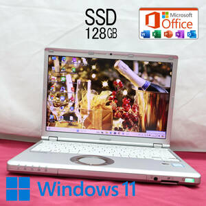 ★美品 高性能6世代i3！SSD128GB★CF-SZ5 Core i3-6100U Webカメラ Win11 MS Office 中古品 ノートPC★P72486