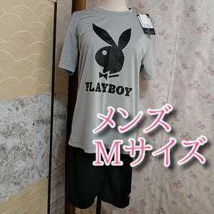 【新品】 プレイボーイ PLAYBOY 上下セット ジャージ スポーツウェア 半袖Tシャツ Mサイズ