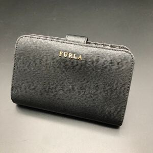 即決 FURLA フルラ 二つ折り財布 ブラック