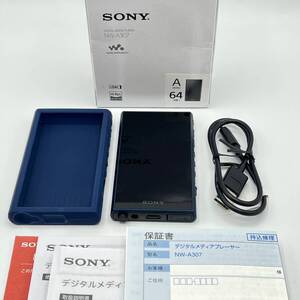 【美品】SONY WALKMAN NW-A307-L 64GB A300シリーズ ハイレゾ対応 MP3プレーヤー ブルー ソニー ウォークマン DAP 本体