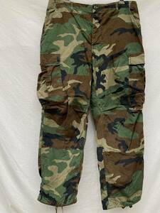 U.S. ARMY TROUSERS HOT WEATHER WOODLAND CAMOUFLAGE COMBAT トラウザーズ ウッドランドカモ リップストップ DLA100-87-C-0420 米軍 M-65