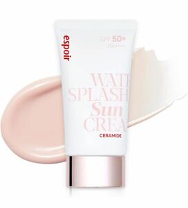 ☆ espoir ウォータースプラッシュ サンクリーム セラミド 60ml SPF50+ PA++++ 化粧下地 エスポア UV 日焼け止め ツヤ肌