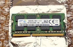 SAMSUNG製 DDR3 PC3L 12800S 204Pin 8G 低電圧対応 1枚