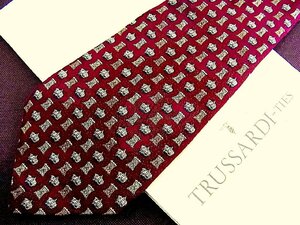 ♪26010D♪状態並品【デザイン 柄】トラサルディ【TRUSSARDI】ネクタイ