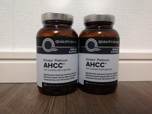 Quality of Life Lab社 Kinoko Platinum AHCC 750mg 60錠 x2個