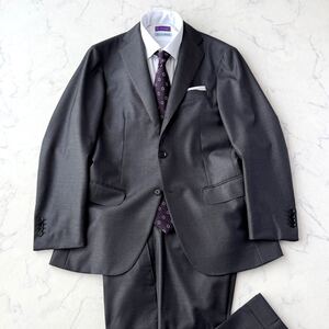 C870 クラフツマンシップ溢れる逸品!! RING JACKET リングヂャケット 美品 ジャケット セットアップ スーツ 艶感 光沢 グレー 灰 46 M相当