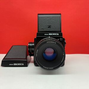 □ ZENZA BRONICA GS-1 中判フィルムカメラ ボディ ZENZANON-PG F3.5 100mm レンズ 動作確認済 シャッターOK 現状品 ゼンザブロニカ