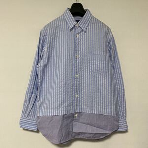 美品 AD 2020 COMME des GARCONS HOMME ストライプ 切替 シャツ XS コムデギャルソン オム SHIRT