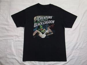 ☆ 00s ビンテージ CREATURE FROM THE BLACK LAGOON 大アマゾンの半魚人 Tシャツ 黒 ☆USA古着 映画 ユニバーサル・モンスターズ 90s OLD