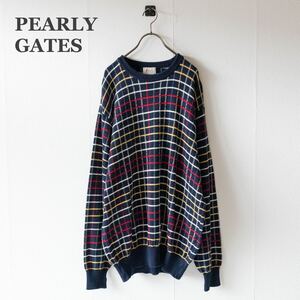 【PEARLY GATES】パーリーゲイツ　ニット　総柄　Lサイズ