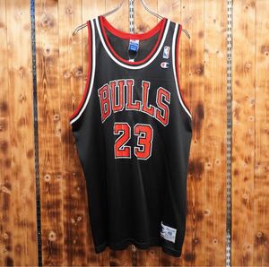 90s champion CHICAGO BULLS タンクトップ　48/黒　ゲームシャツ　チャンピオン　シカゴブルズ　jordan マイケル　ジョーダン NBA