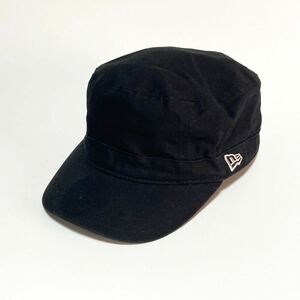 NEW ERA ☆ 万能 ヘビロテ ダック ワークキャップ 帽子 ブラック 3/8 58.7cm アメカジ ストリート 人気 定番 ニューエラ■SHW337