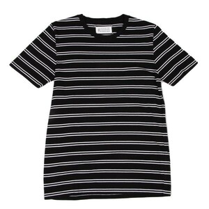 メゾンマルジェラMaison Margiela 10 コットンボーダーTシャツ 黒白XS