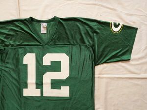 【古着GAME TOPSレア NFL TEAM APPAREL Green Bay Packersユニフォームシャツ緑#12】NFLアメフトグリーンベイパッカーズRODGERSロジャース