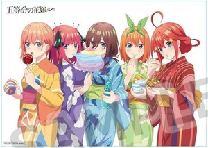 ＢＤ　五等分の花嫁∽　アニメイト特典　描き下ろしＡ３クリアポスター　中野一花＆中野二乃＆中野三玖＆中野四葉＆中野五月　未開封新品