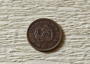 　半銭銅貨　　明治15年　　送料無料　　（10083）日本　古銭　貨幣　菊の紋章　骨董品　ポイント　近代　コイン　お金