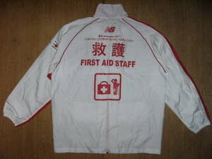 非売品★ニューバランス 2011年 湘南国際マラソン FIRST AID STAFF 救護 スタッフ Tシャツ★赤十字 救助 救急隊 陸上 介護 ランニング