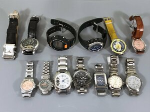 ＜ジャンク品＞ジャンクメンズ腕時計 13本セット SEIKO BURBERRY CASIO FOSSIL etc.（32224051607465IK）