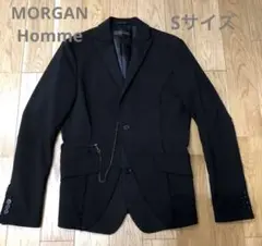 MORGAN Homme モルガンオム　テーラードジャケット　ブラック　Sサイズ