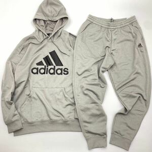 adidas アディダス　ビッグロゴ　パーカー&パンツ　セットアップ　DN1417 DN1445 グレー　O