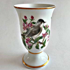 #l20 PORCELAINE FRNAKLIN DE PARIS 鳥 ヨシキリ 花 マグ カップ 