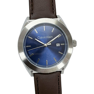 カルバンクライン 腕時計 メンズ CALVIN KLEIN レザーベルト クォーツ ダイヤルカラー ネイビー 25200200