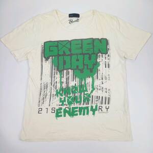 L GREEN DAY PLUS ONE×Bravado バンドTシャツ オフホワイト 半袖 リユース ultramto ts2418