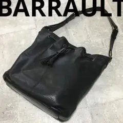 BARRAULT ♫ ショルダーバッグ 巾着 黒