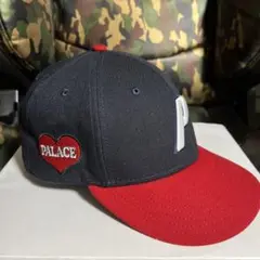 最終値下　美品　PALACE ベースボールキャップ ネイビー/レッド