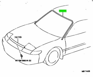 ★トヨタ純正新品★ セリカ ST18 フロントウインドウモール フロントガラスモール