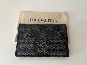 未使用　LOUIS VUITTON カードケース　ダミエグラフィット　オーガナイザー・ドゥ ポッシュ　ルイヴィトン N60431 パスケース 黒　名刺入れ