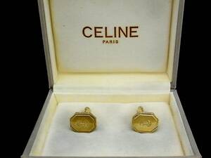 ■新品N■№1344 【CELINE】セリーヌ 【ゴールド】■カフス♪