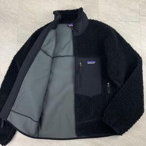 美品☆ patagonia パタゴニア ボアジャケット フリース ブルゾン クラシック レトロx BOB オールブラック 廃盤カラー 切替 ロゴ