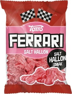 Toms FERRARI トムズ フェラーリ 車型 ラズベリー味 グミ デンマークのお菓子です 4袋×120g デンマークのお菓子です