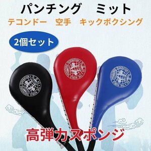 パンチングミット トレーニング テコンドーダブルキックパッド テコンドー 空手 キックボクシング トレーニング エクササイズ ブラックJX38