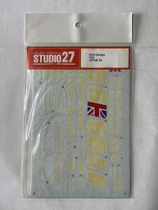 1/12 タミヤ ロータス 78 対応 スタジオ27 デカール JPS 77