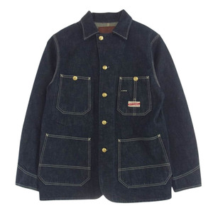 CALEE キャリー DENIM COVERALL JACKET デニム カバーオール ワーク ジャケット インディゴブルー系 M【中古】