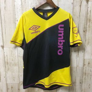 UMBRO アンブロ プラクティスシャツ Mサイズ イエロー × ネイビー Tシャツ ポリエステル