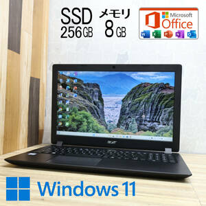 ★美品 高性能6世代i3！新品SSD256GB メモリ8GB★A315-51-S38S Core i3-6006U Webカメラ Win11 MS Office2019 Home&Business★P80484