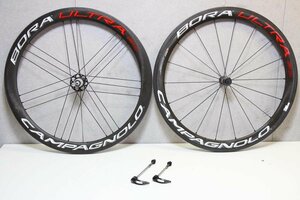 ○Campagnolo カンパニョーロ BORA ULTRA 50 シマノフリー 11s対応 クリンチャー ブライトラベル カーボンホイールセット