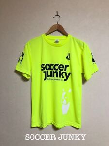 SOCCER JUNKY サッカージャンキー ドライ Tシャツ ウェア トップス サイズM 半袖 ネオンイエロー