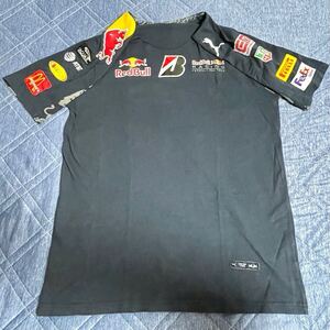 PUMA × RedBull RACING 半袖Tシャツ Mサイズ【スポンサーワッペン&プリント多数】