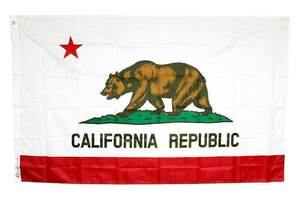 カリフォルニア フラッグ 州旗 旗 カリフォルニア州 ポリエステル製 約１５０×９０ｃｍ アメリカン雑貨 アメリカ雑貨 インテリア