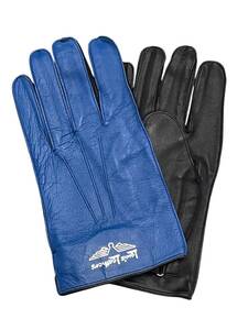 未使用品 XLサイズ Lewis Leathers 810 STRAP GLOVES Blue ルイスレザー ストラップグローブ カウレザー ブルー 手袋 英国製