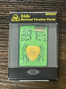 zippo hide Revival Version Part2 ピック 立体メタル ヒデ 2009年製 HERDWAX No.1 hide コスチューム デットストック 専用ケース 保証書