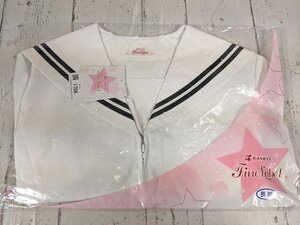 【as932】中学校 高校 女子用学生服 制服 前割 夏セーラー長袖上衣 大府型 カンコー 白×黒2本ライン サイズ：170A 未使用◆W70