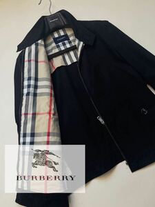 d5【白Tに色気ぞえ】定価14万●BURBERRY LONDON●コットンブルゾンジャケット　バーバリースイングトップ　メンズ ノバチェック　