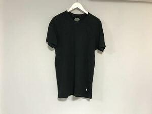 本物ポロラルフローレンPOLO RALPHLAURENコットン半袖Tシャツメンズサーフアメカジワークミリタリーゴルフビジネススーツ黒ブラックS