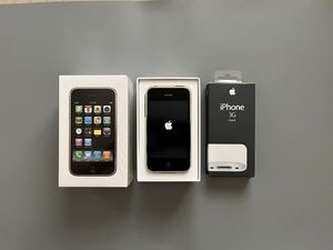 【ジャンク・箱あり・おまけ付き】iPhone 3G white 16G Softbank 化粧箱美品・未使用ドック・当時の紙袋つき